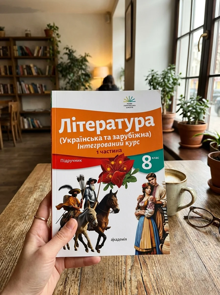 Література (Українська та зарубіжна). Інтегрований курс. Підручник. 8 клас. Частина 1 — Ольга Ніколенко, обкладинка
