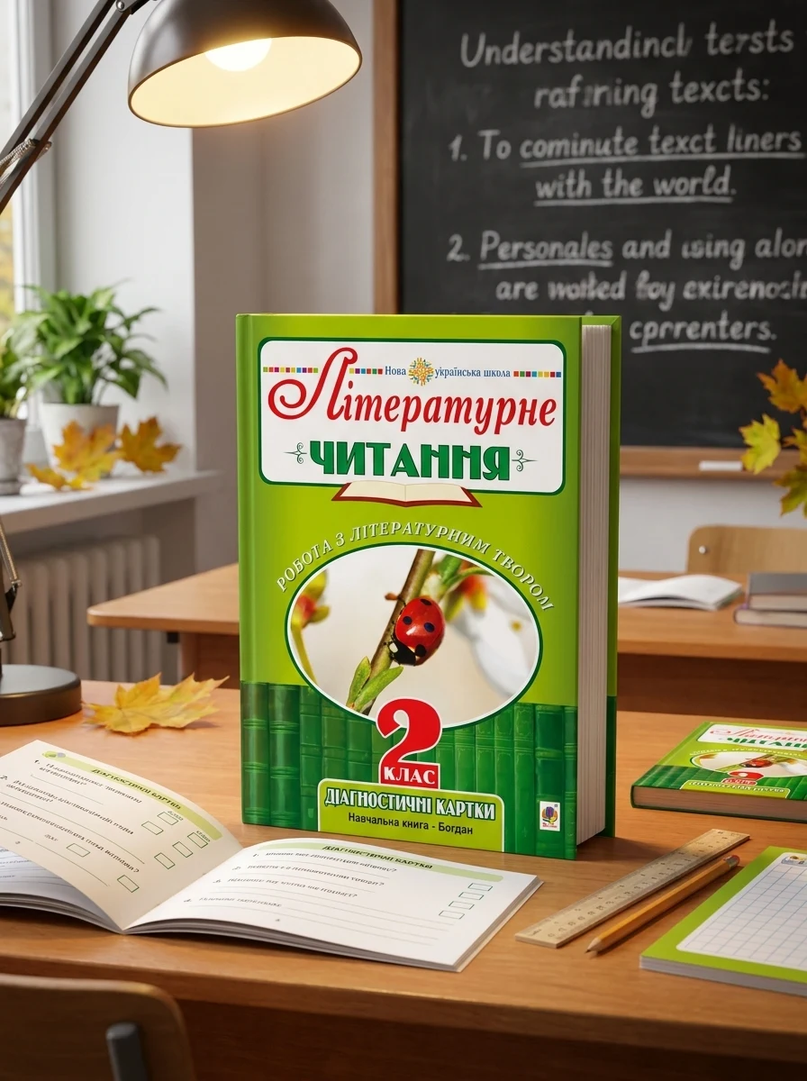 Літературне читання. 2 клас. Робота з літературним твором. Діагностичні картки. НУШ — Вивчення мов