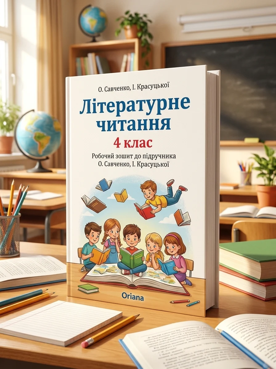 Літературне читання. 4 клас. Робочий зошит. До підручника Олександри Савченко, Ірини Красуцької — Вікторія Лиженко, обкладинка