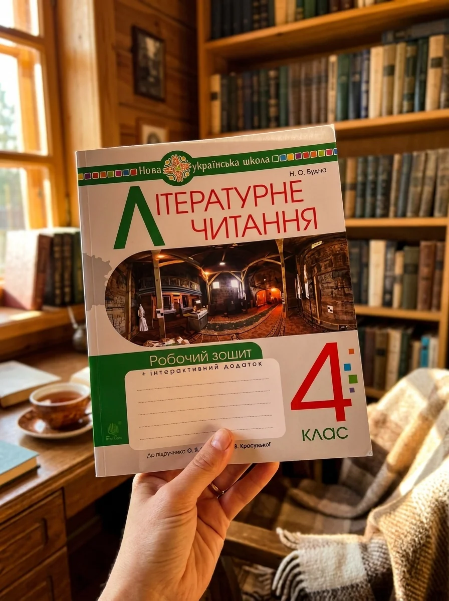 Літературне читання. 4 клас. Робочий зошит (до підручника "Українська мова та читання". 4 клас. Частина 2. Савченко О.Я., Красуцька І.В.) — Наталя Будна, обкладинка