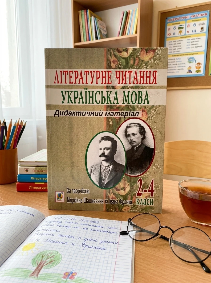 Літературне читання. Українська мова. 2-4 класи. Дидактичний матеріал за творчістю М.Шашкевича та І.Франка