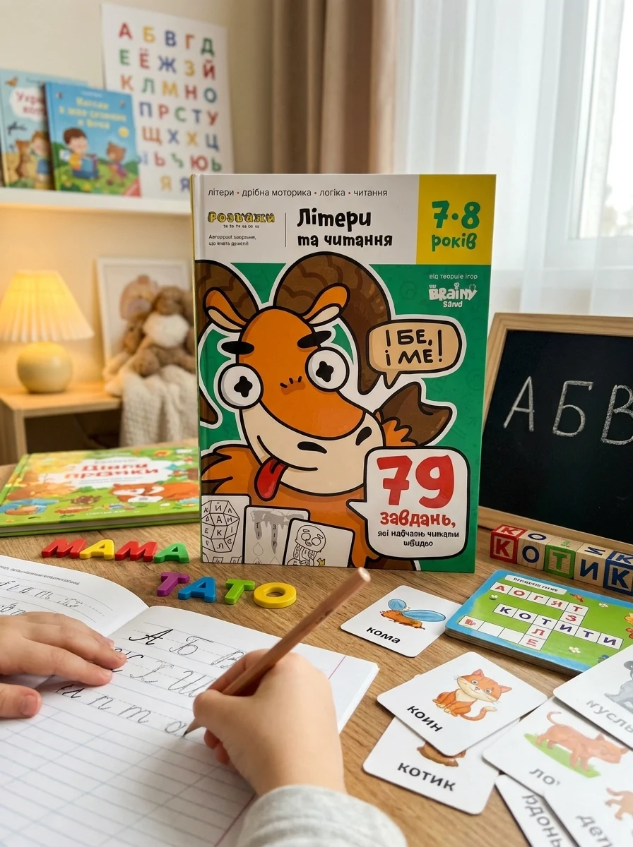 Літери та читання. Зошит із завданнями для дітей 7-8 років — Навчальна література