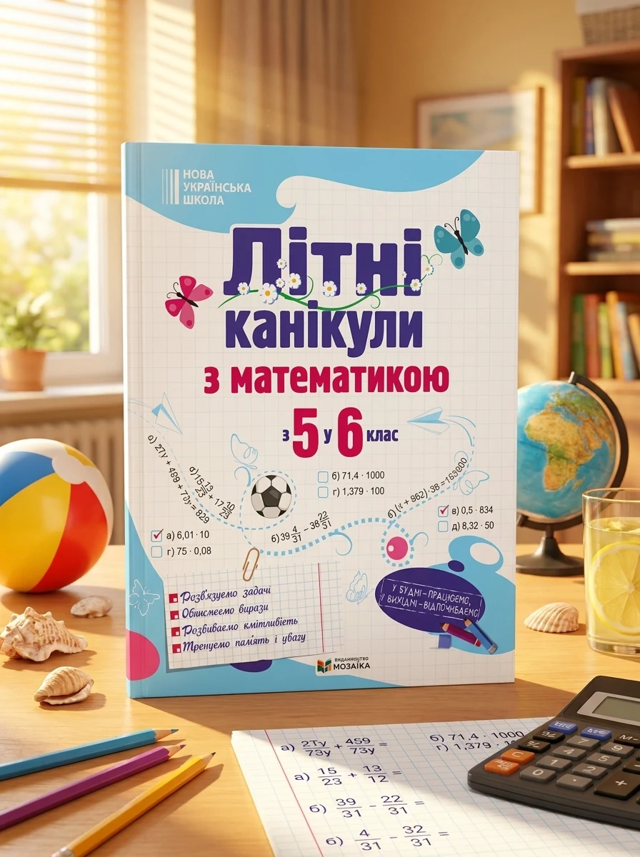 Літні канікули з математикою : з 5 у 6 клас /НУШ/ — Навчальна література