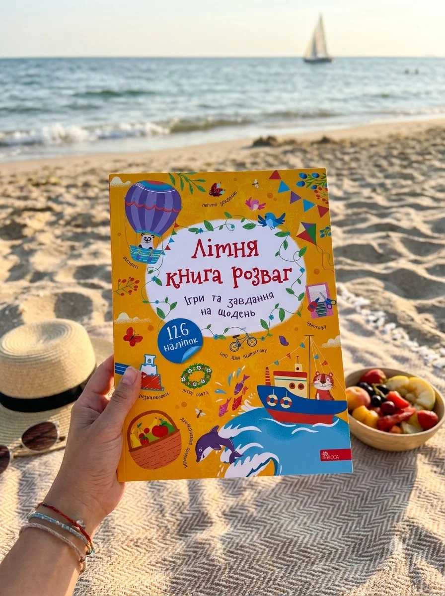 Літня книга розваг. Ігри та завдання на щодень (+ наліпки) — фото 2