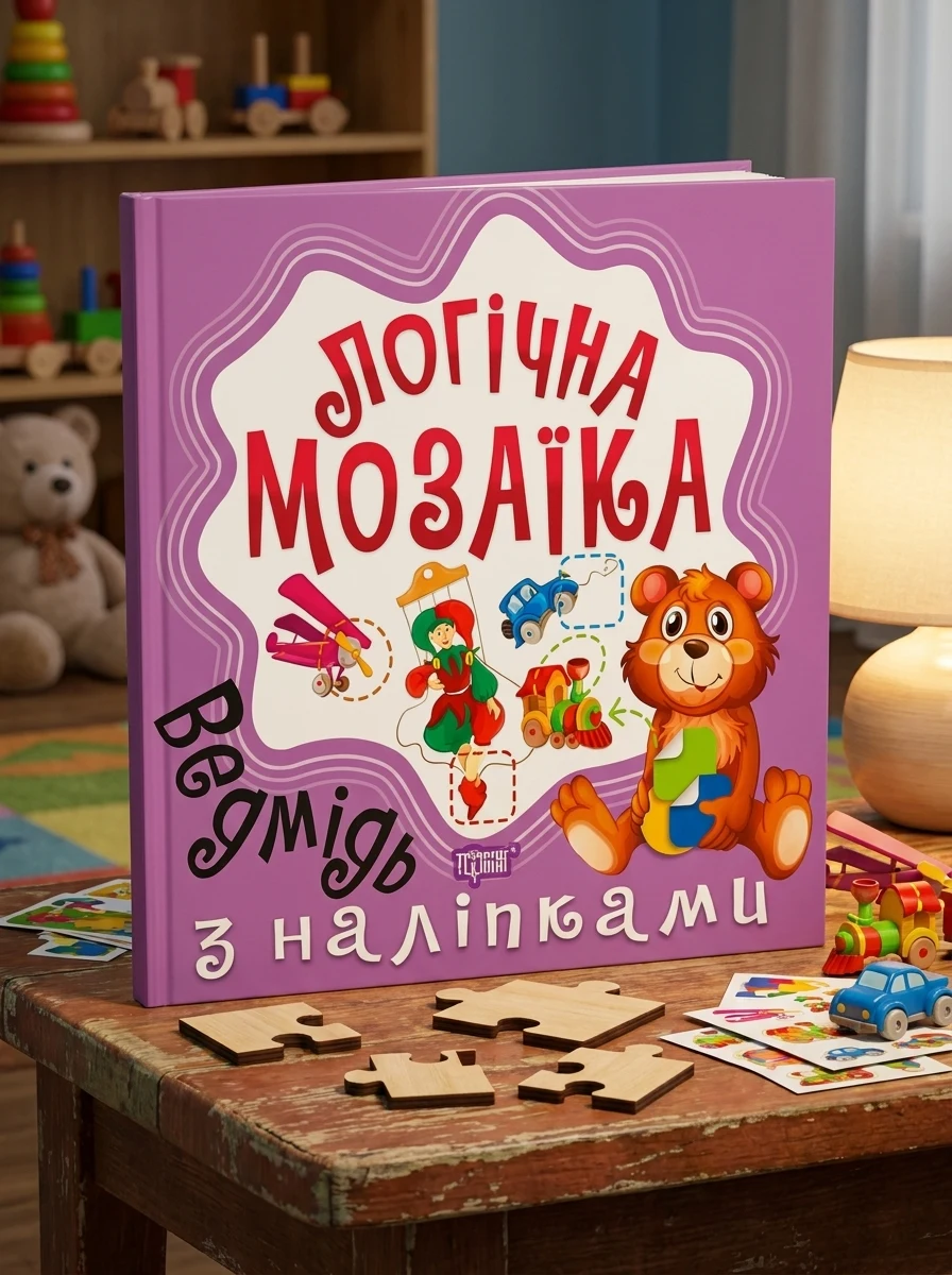 Логічна мозаїка. Ведмідь з наліпками — Книги