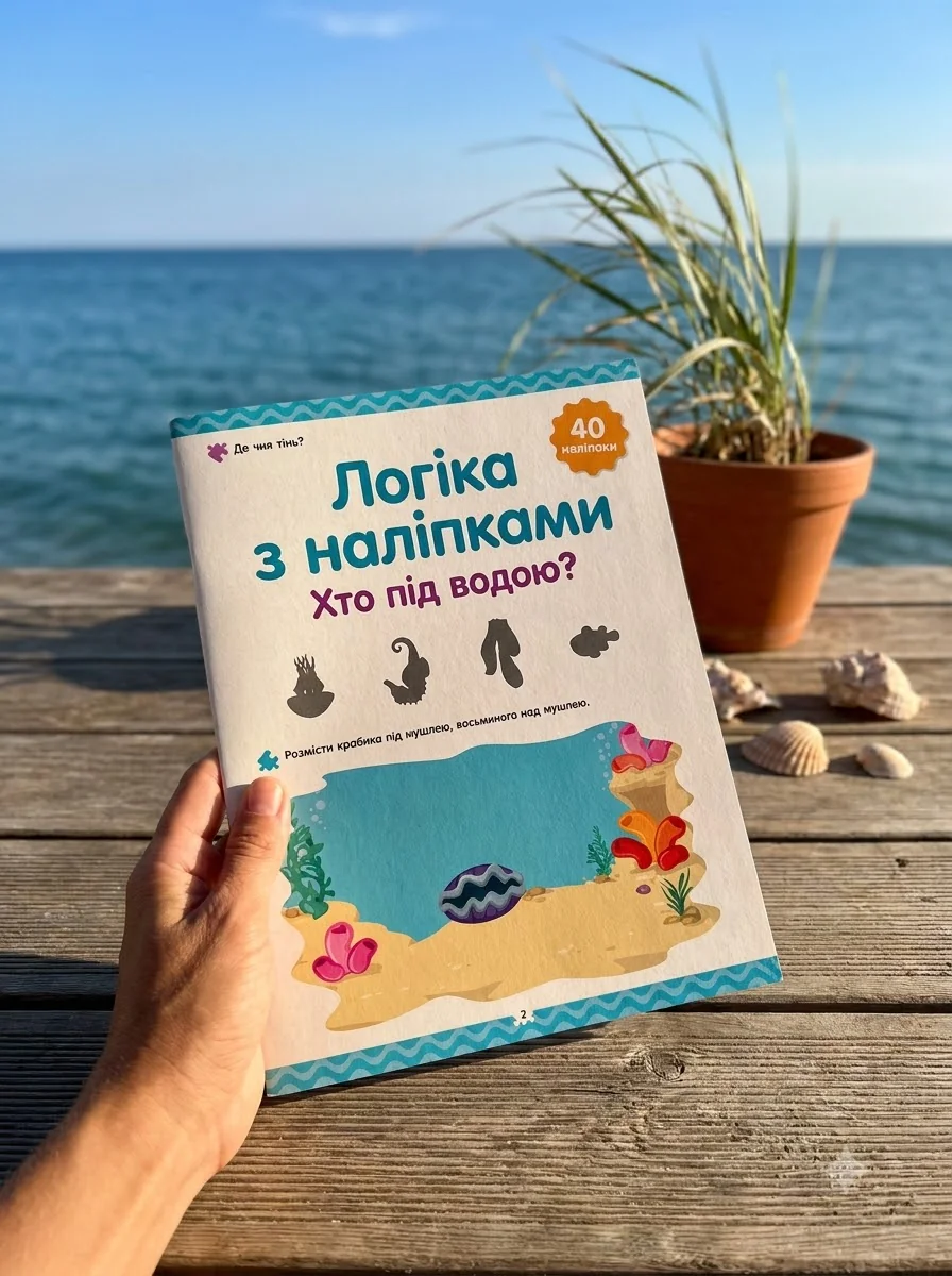 Логіка з наліпками: Хто під водою? — Дитяча література