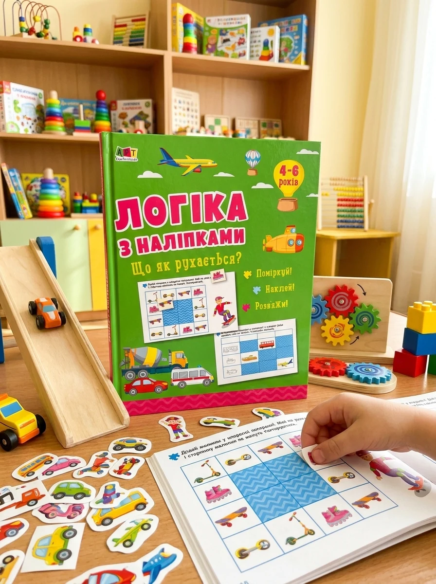 Логіка з наліпками: Що як рухається?