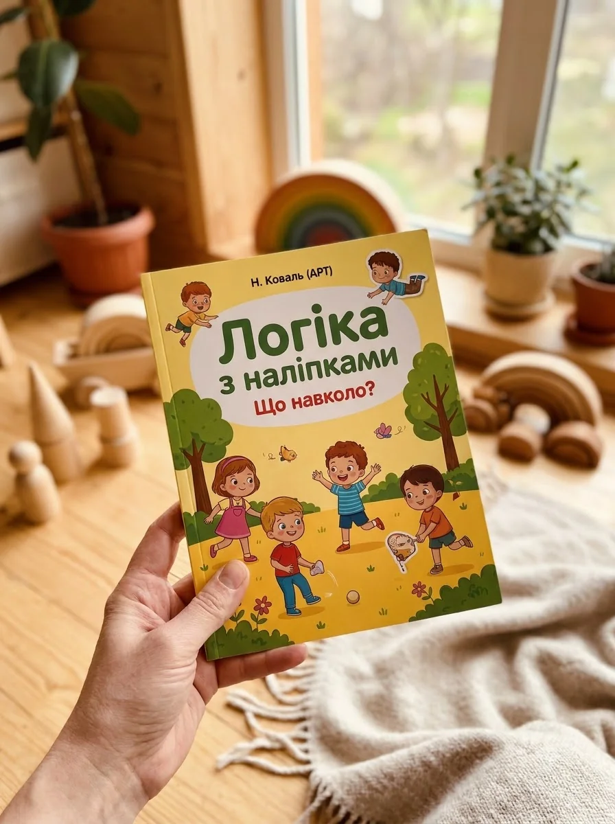 Логіка з наліпками: Що навколо? — Дитяча література