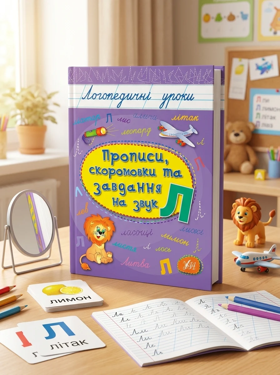 Логопедичні уроки. Прописи, скоромовки та завдання на звук Л