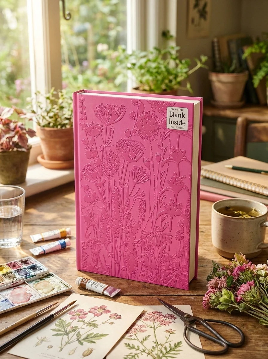Lucy Innes Williams: Pink Garden House Artisan Art Blank Notebook — Дім, сім'я, релігія