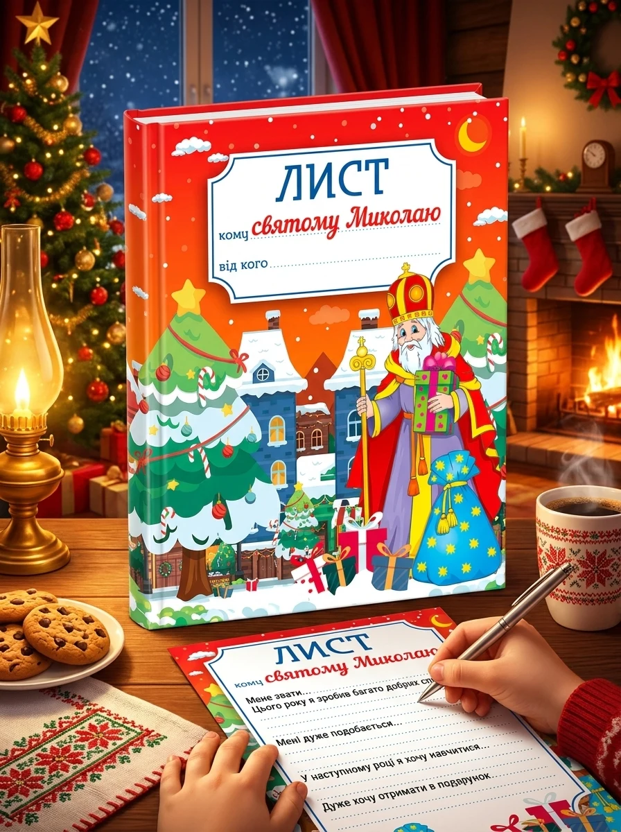 Листівка. Лист святому Миколаю. Червоний — Дитяча література