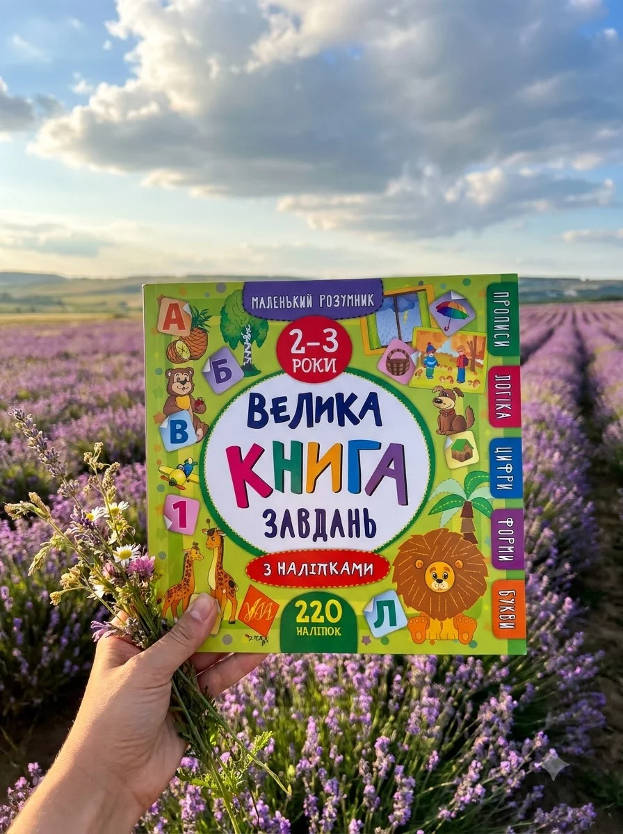 Маленький розумник. Велика книга завдань з наліпками. 2–3 роки — фото 2