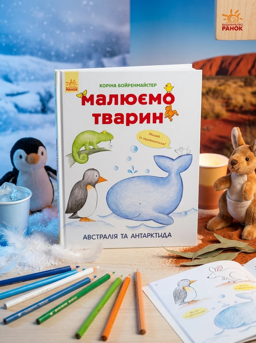 Малюємо тварин: Австралія та Антарктида, — Дитяча література