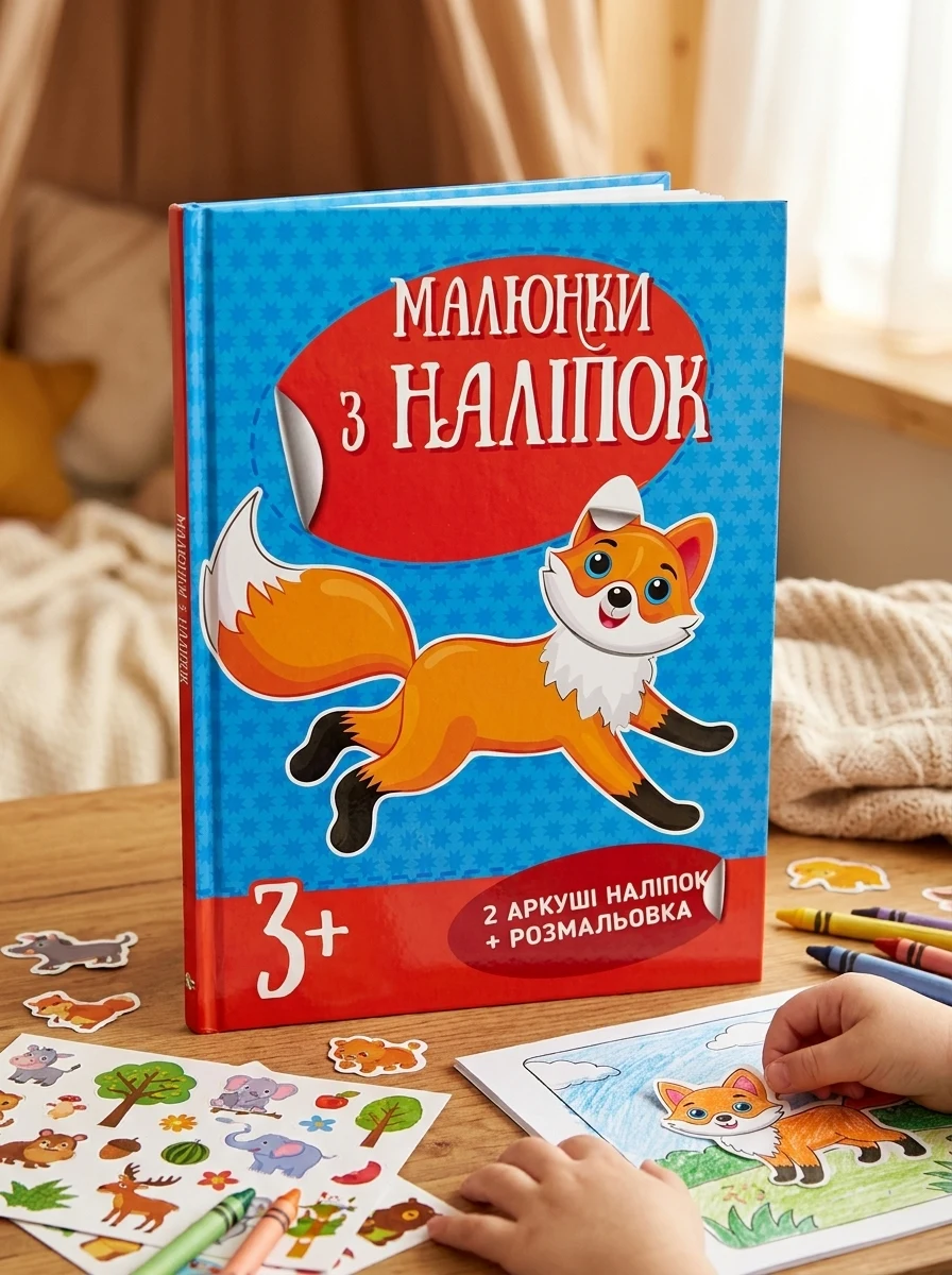 Малюнки з наліпок. Лисичка, — Дитяча література