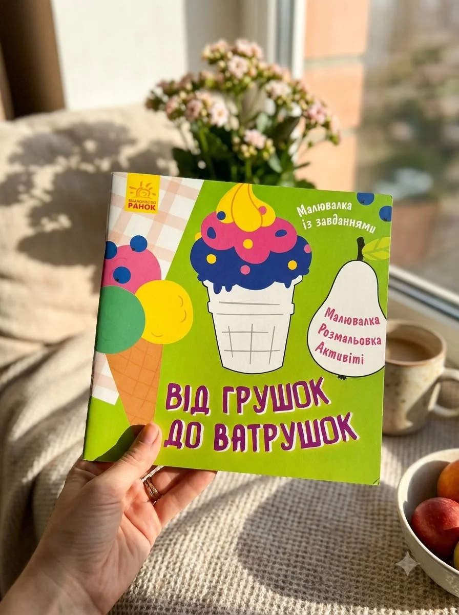 Малювалка із завданнями. Від грушок до ватрушок — Дитяча література
