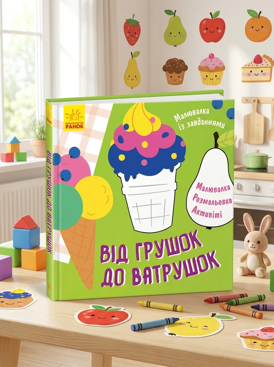 Малювалка із завданнями. Від грушок до ватрушок, — Дитяча література