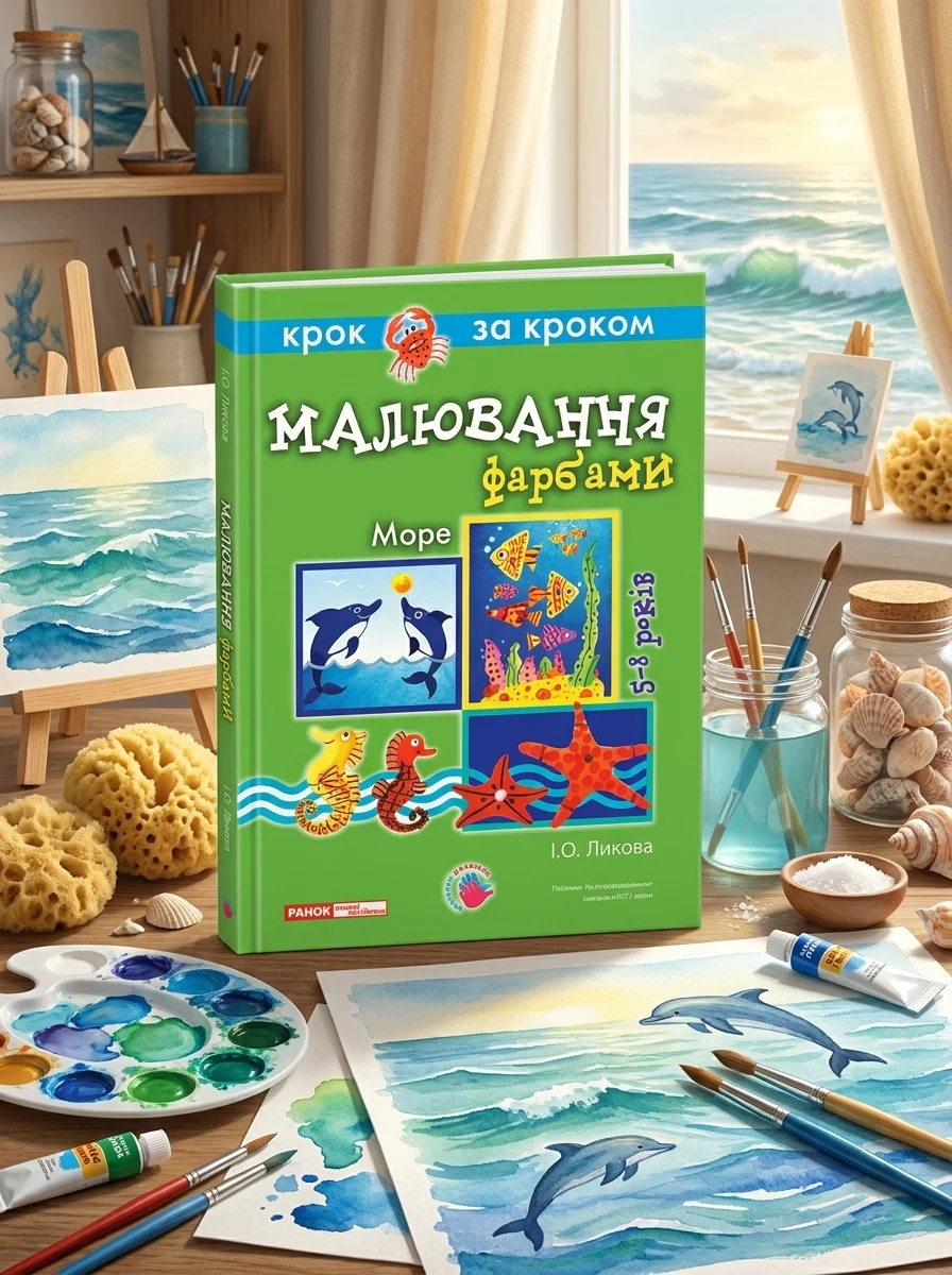 Малювання фарбами "Море". Технологiчнi картки — Дім, сім'я, релігія