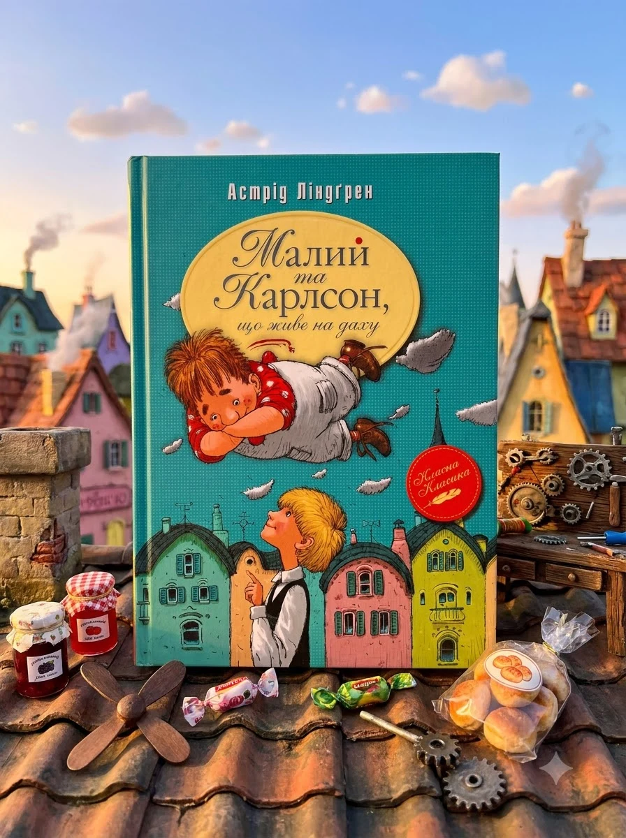 Малий та Карлсон що живе на даху — Дитячі книги