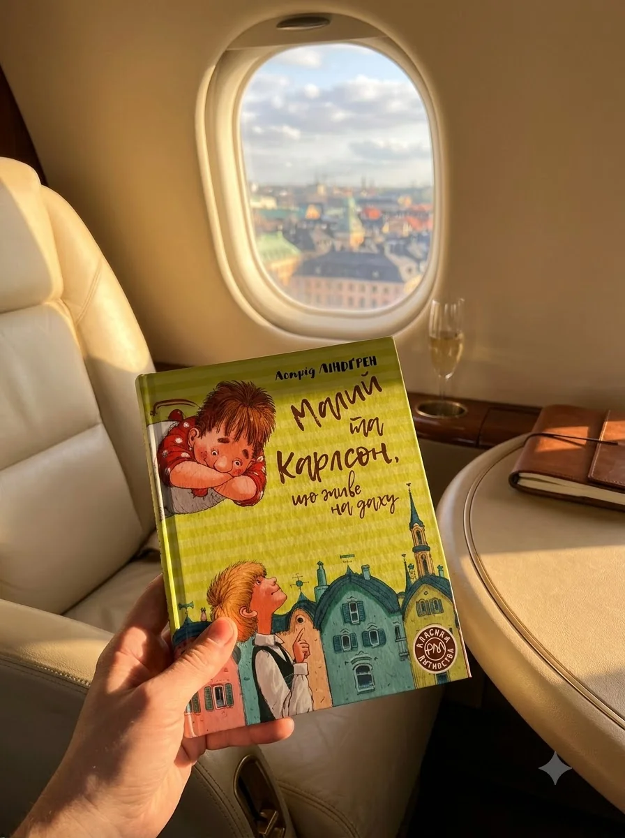 Малий та Карлсон, що живе на даху. Класика дитинства — Астрід Ліндгрен, обкладинка