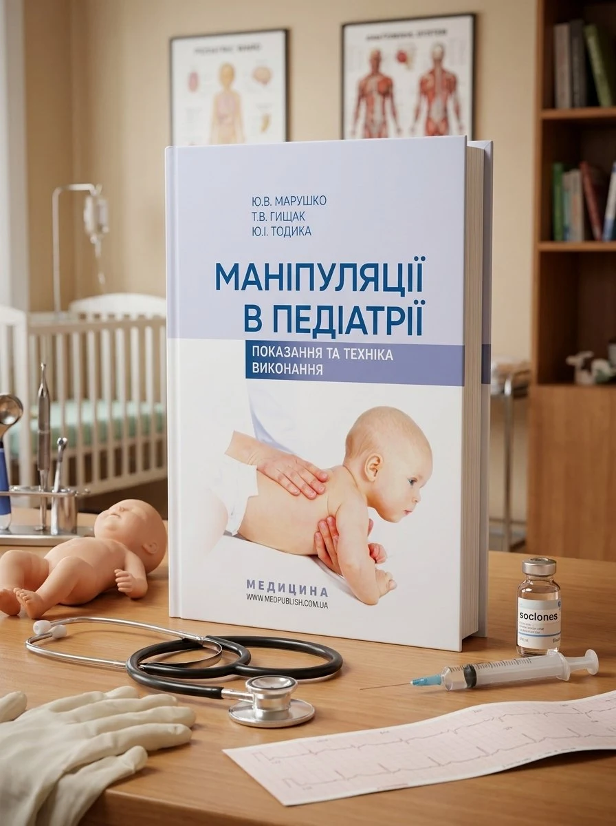 Маніпуляції в педіатрії (показання та техніка виконання): навчальний посібник — Ю.В Марушко, обкладинка