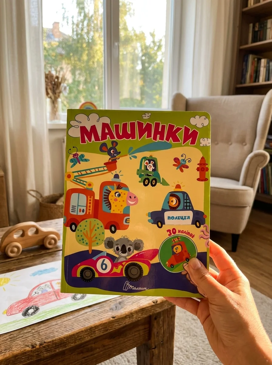 Машинки. 30 наліпок — Лілія Гуменна, обкладинка