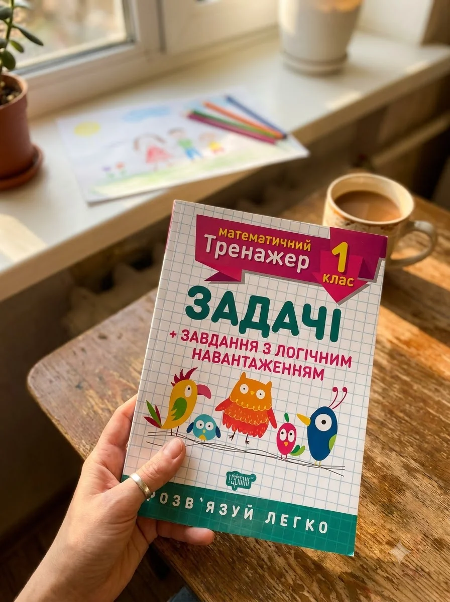 Математичний тренажер. 1 клас. Задачі та завдання з логічним навантаженням — Валентина Решетняк, обкладинка