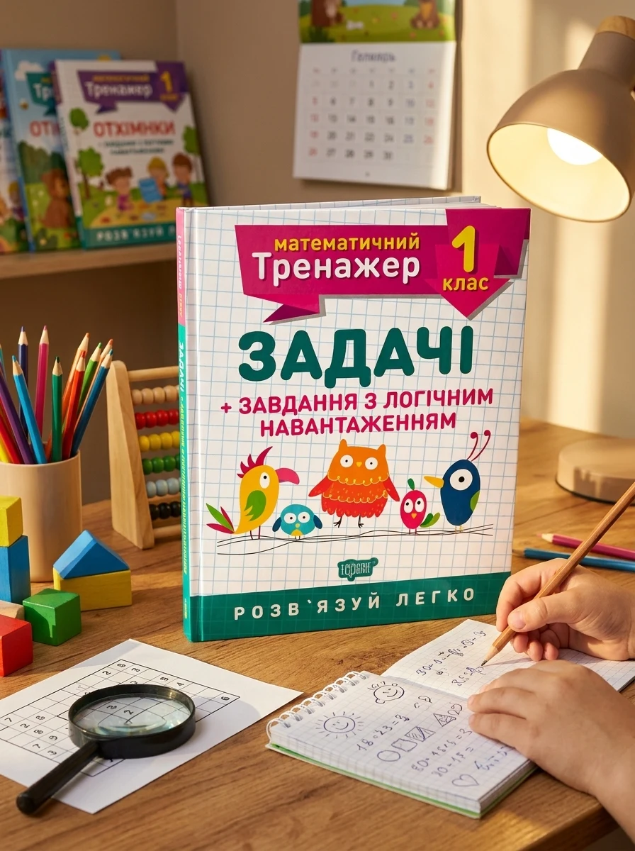 Математичний тренажер. 1 клас. Задачі та завдання з логічним навантаженням