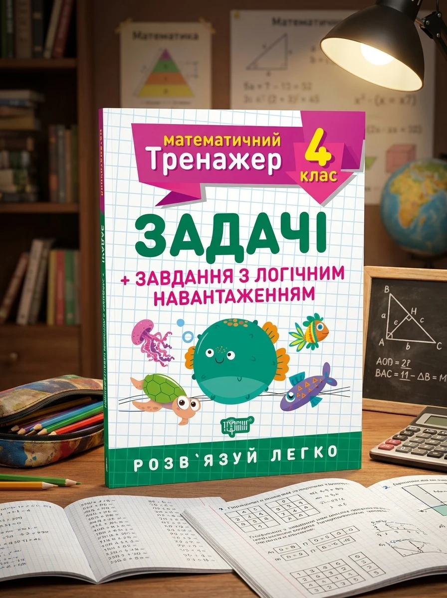 Математичний тренажер. 4 клас. Задачі + завдання з логічним навантаженням — Дитяча література