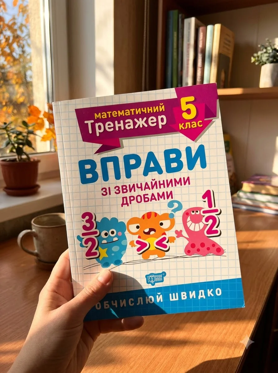 Математичний тренажер. 5 клас. Вправи зі звичайними дробами — фото 2