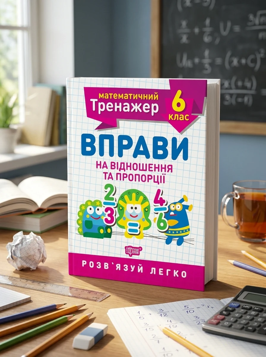 Математичний тренажер. 6 клас. Вправи на відношення та пропорції — Вивчення мов