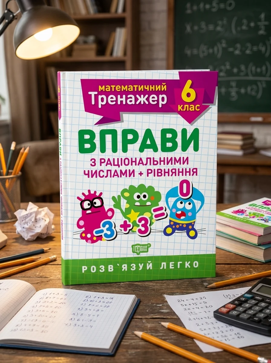Математичний тренажер. 6 клас. Вправи з раціональними числами та рівняння — Вивчення мов