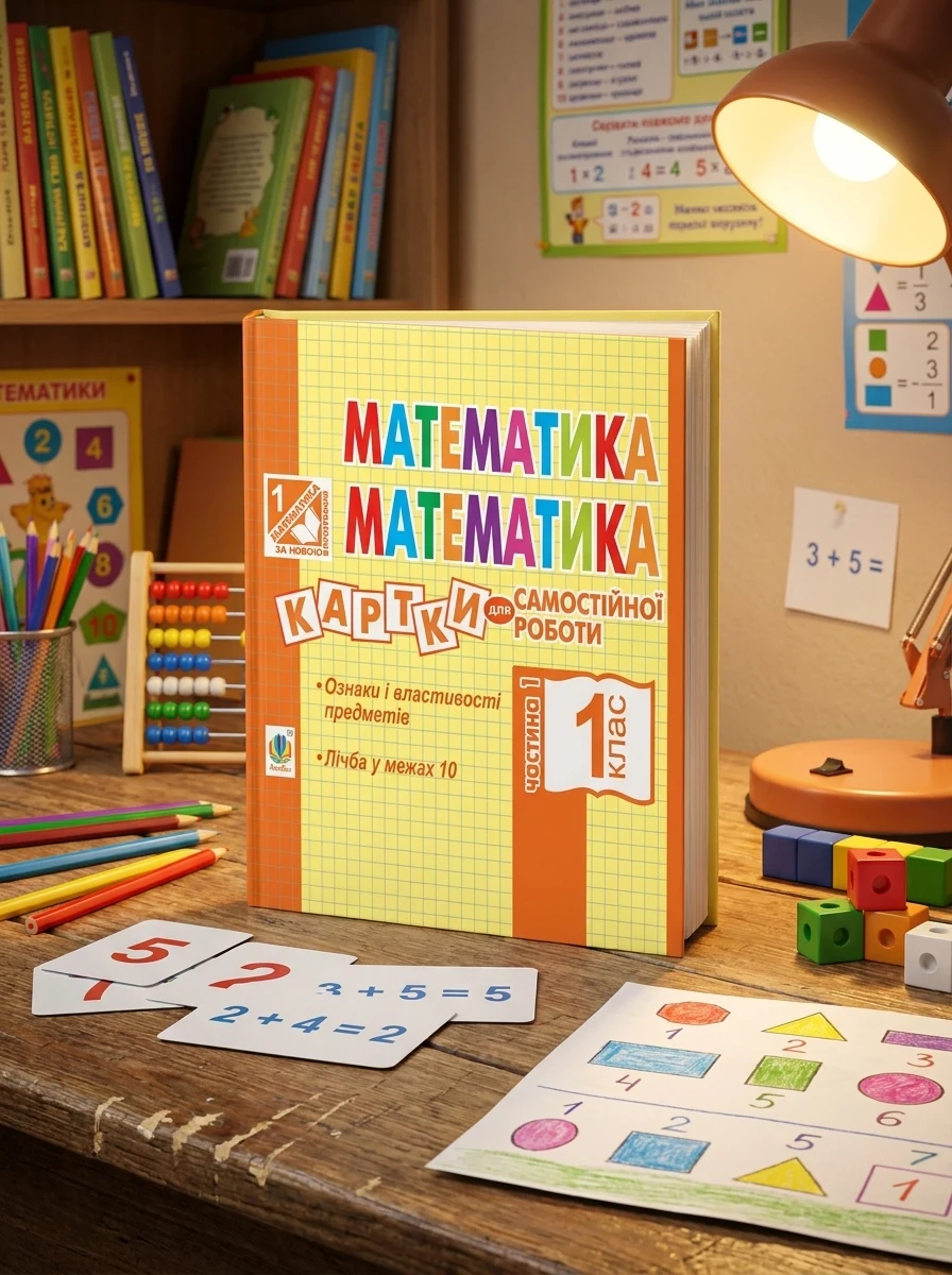 Математика. 1 клас. Картки для самостійної роботи. Частина перша — Дитяча література