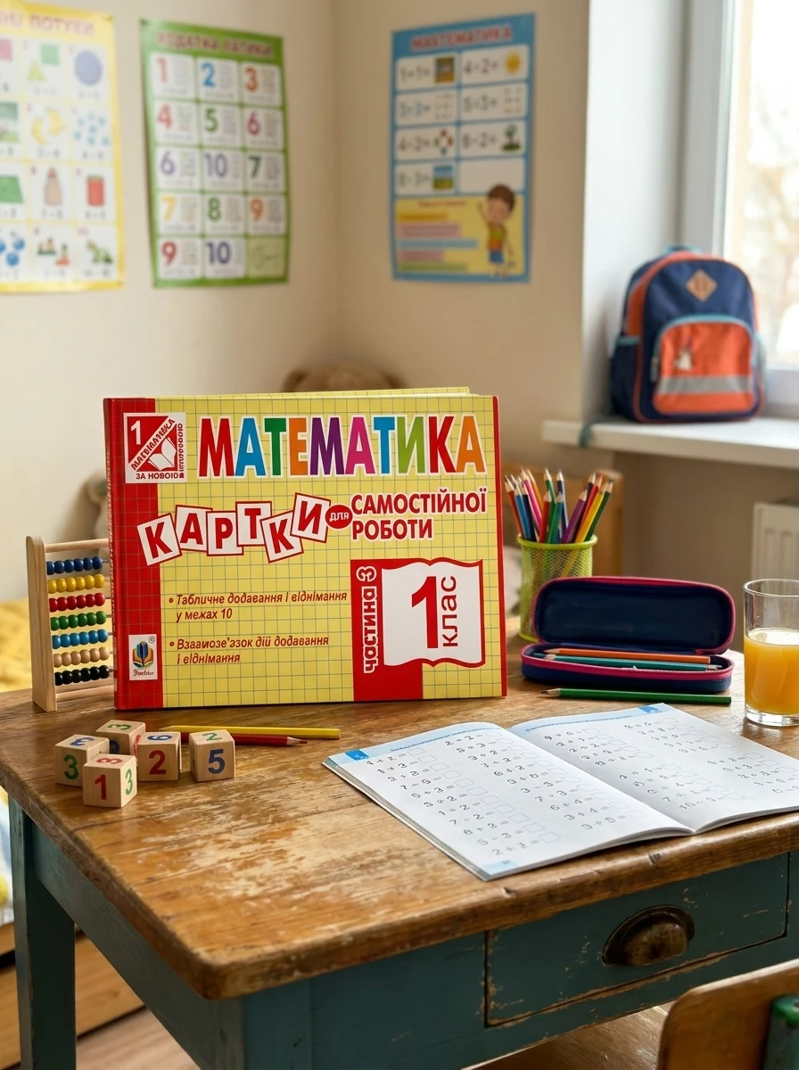 Математика. 1 клас. Картки для самостійної роботи. Частина третя