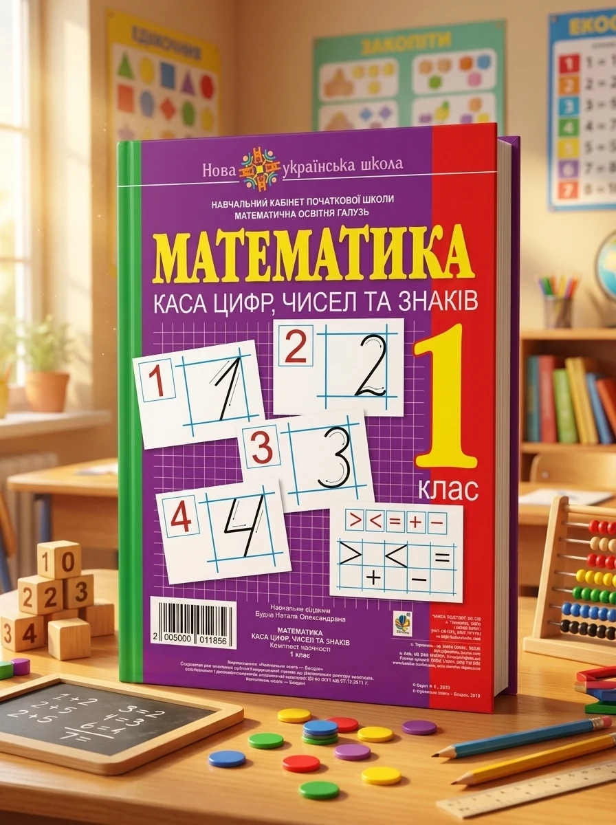 Математика. 1 клас. Каса цифр, чисел та знаків. Комплект наочності