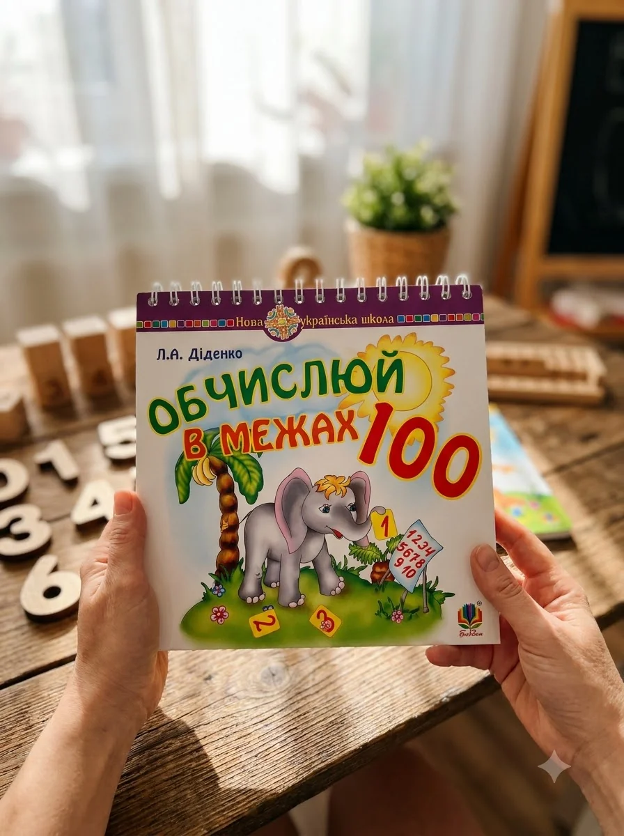Математика. 1 клас. Обчислюй в межах 100. Практичний наочно-демонстраційний матеріал