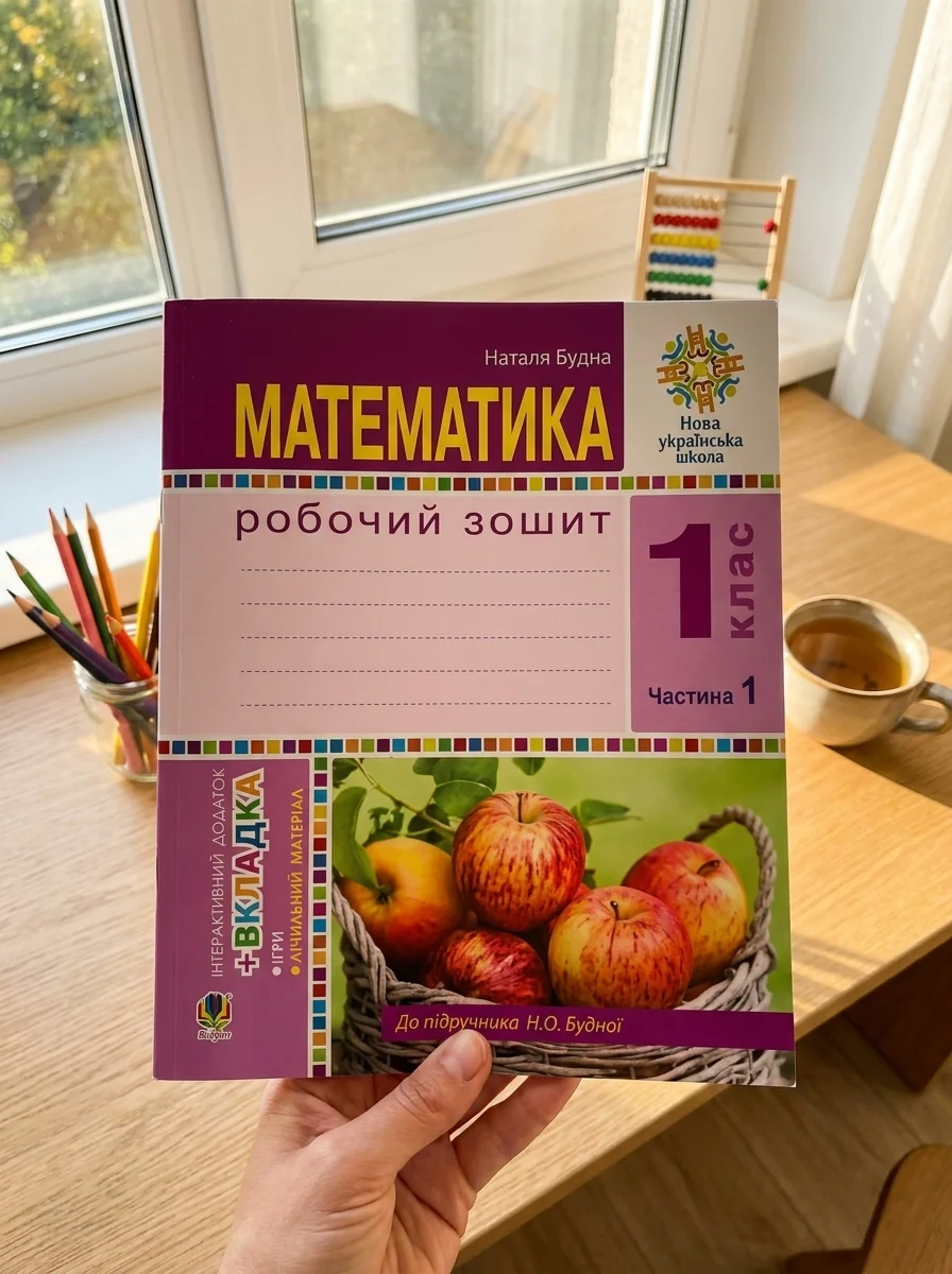 Математика. 1 клас. Робочий зошит. Частина 1 (до підручника Н. О. Будної) — Наталя Будна, обкладинка