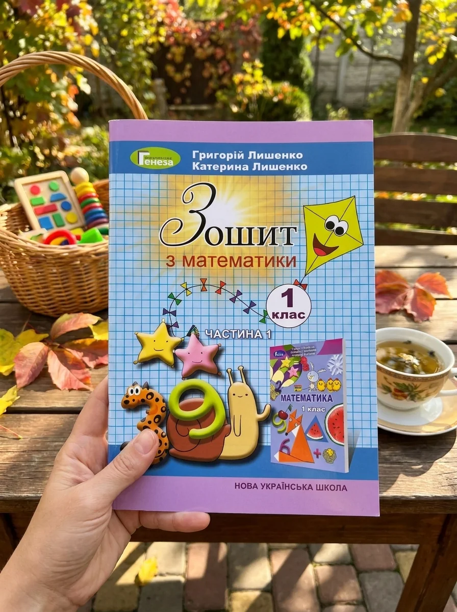 Математика 1 клас. Робочий зошит. Частина 1 — Григорій Лишенко, обкладинка
