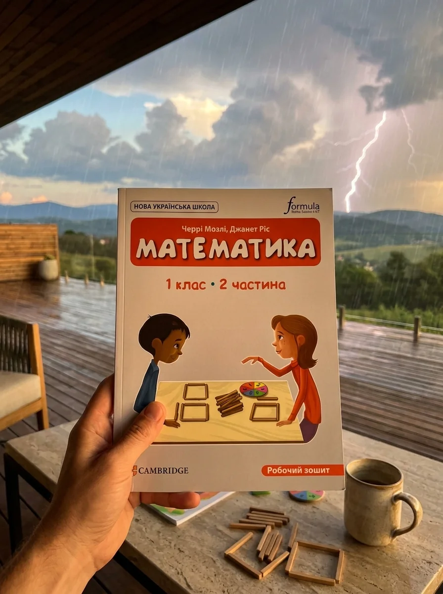 Математика. 1 клас. Робочий зошит. Частина 2 — Черрі Мозлі, обкладинка