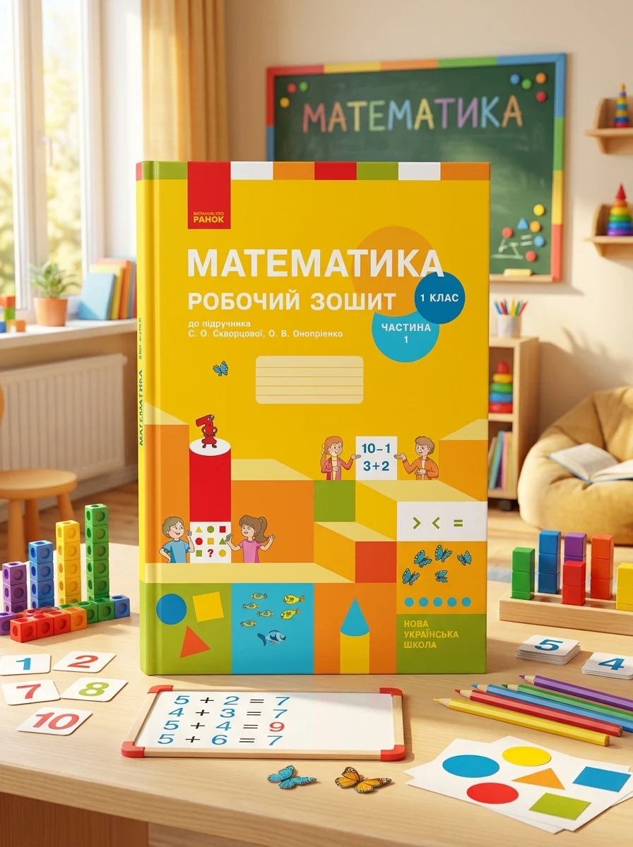 Математика. 1 клас. Робочий зошит: до підручника С. О. Скворцової, О. В. Онопрієнко. Частина 1 — Дитяча література
