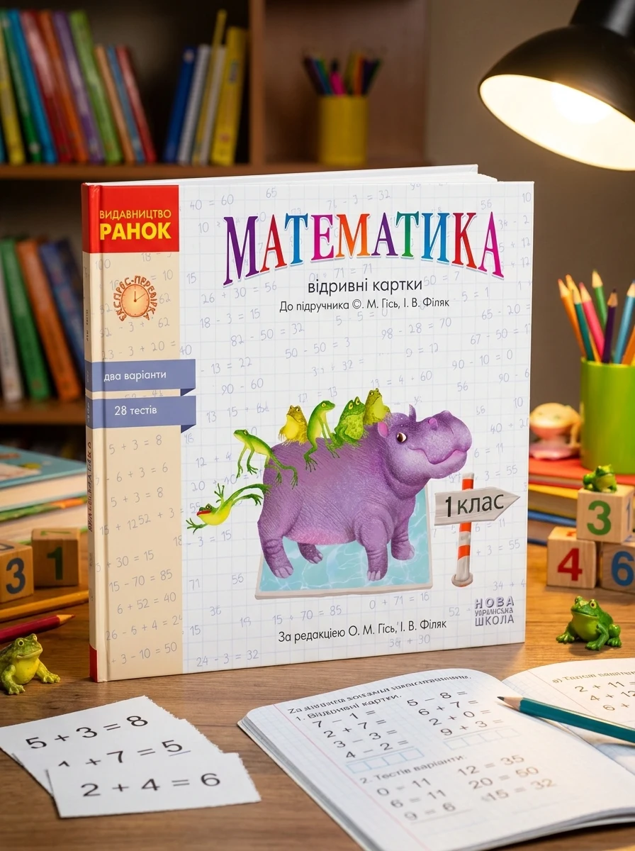 Математика. 1 клас. Відривні картки до підручника О. М. Гісь, І. В. Філяк — Вивчення мов