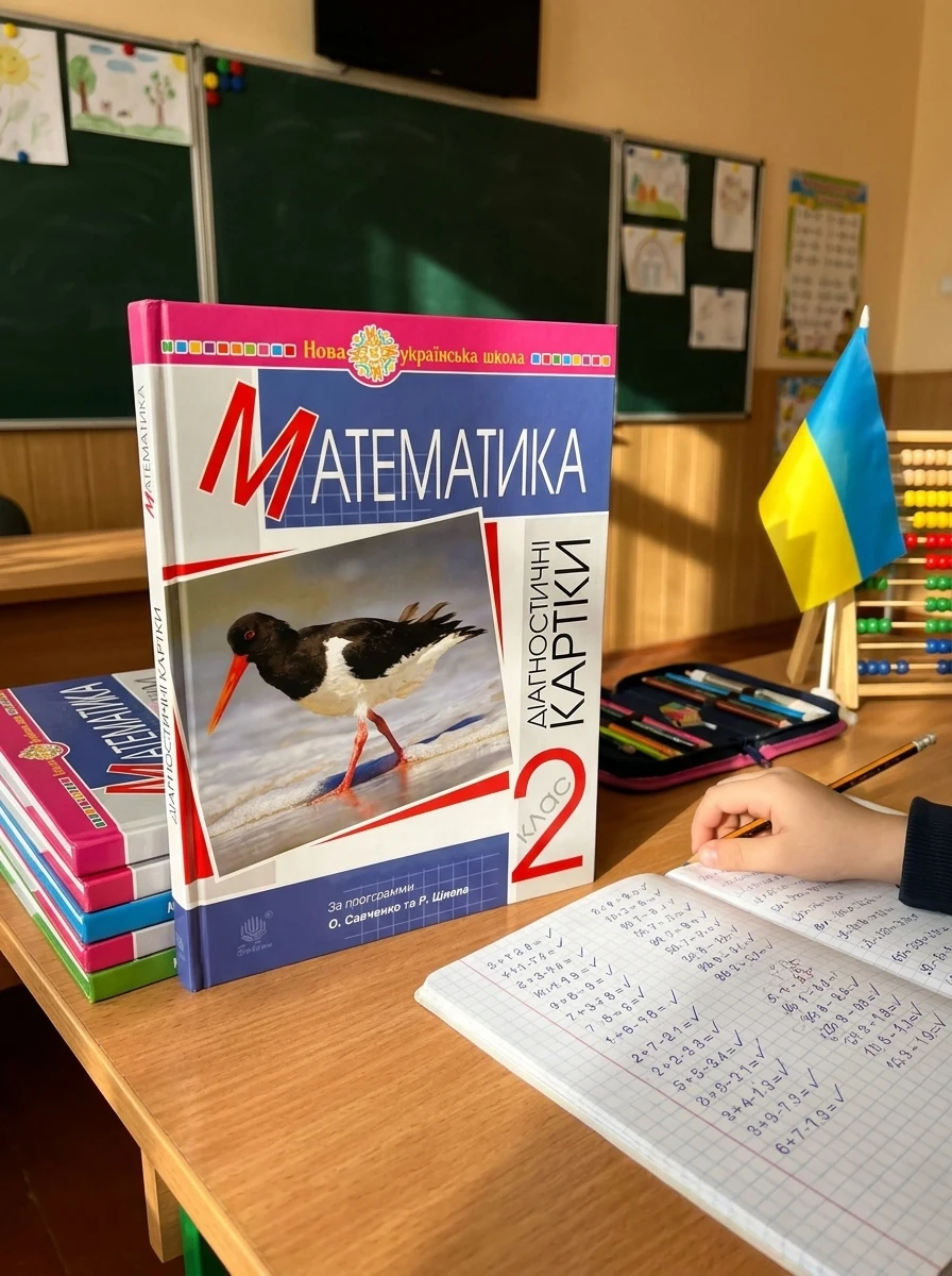 Математика 2 клас. Діагностичні картки. НУШ — Дитяча література