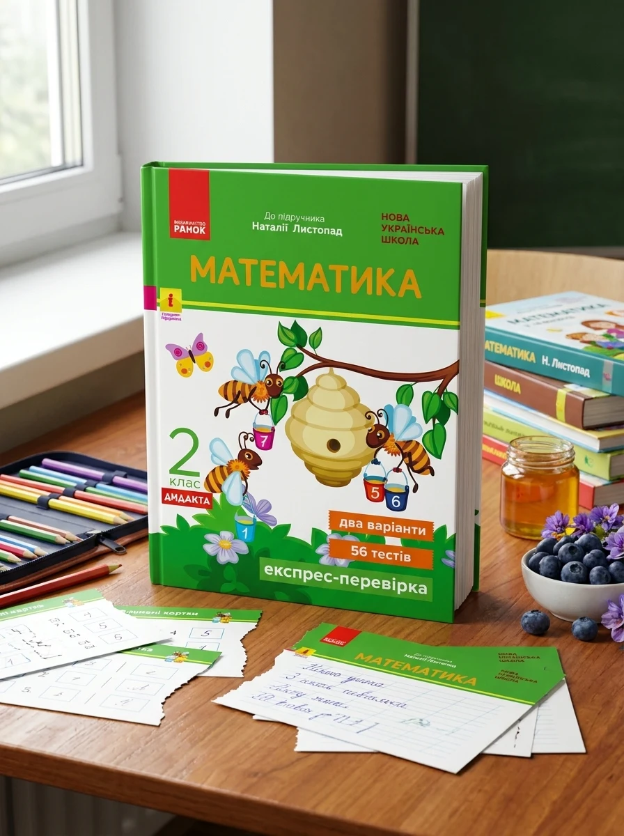 Математика. 2 клас. Експрес-перевірка: відривні картки до підручника Листопад Н. — Дитяча література