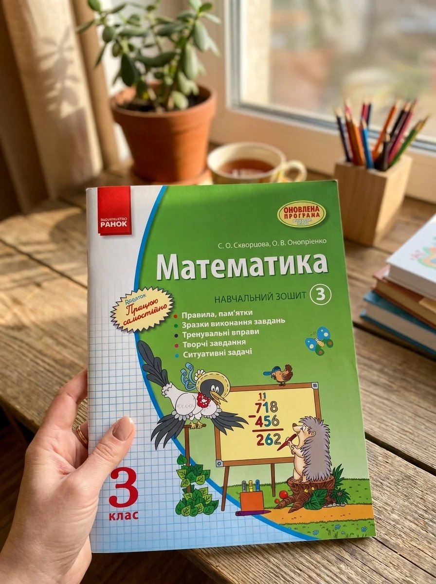 Математика. 3 клас. Навчальний зошит. Частина 3 — Оксана Онопрієнко, обкладинка