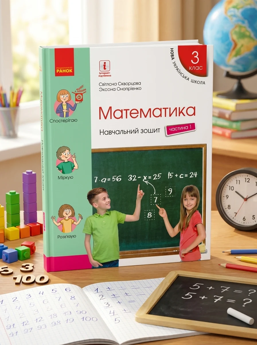 Математика. 3 клас. Навчальний зошит у 4 частинах. Частина 1 — Дитяча література