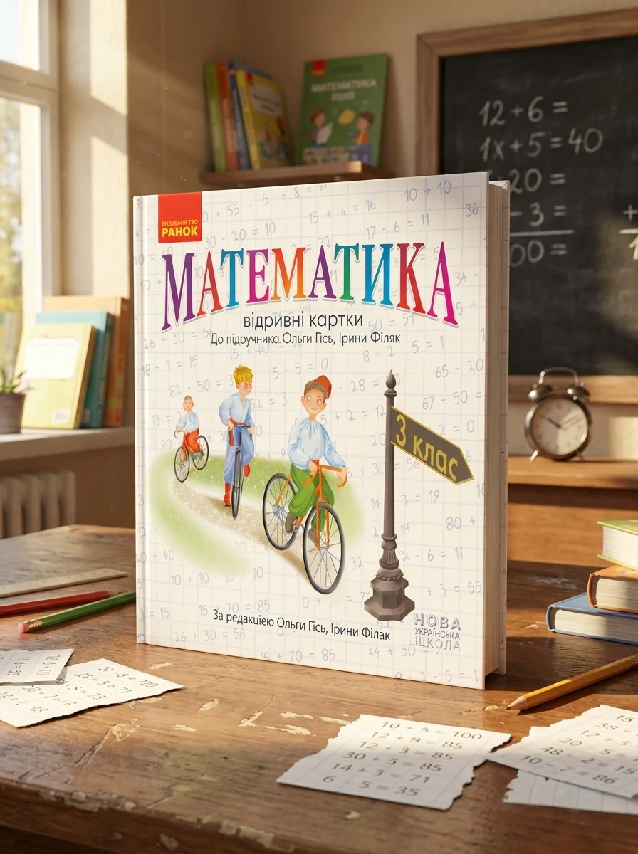 Математика. 3 клас. Відривні картки до підручника О. Гісь, І. Філяк — Дитяча література