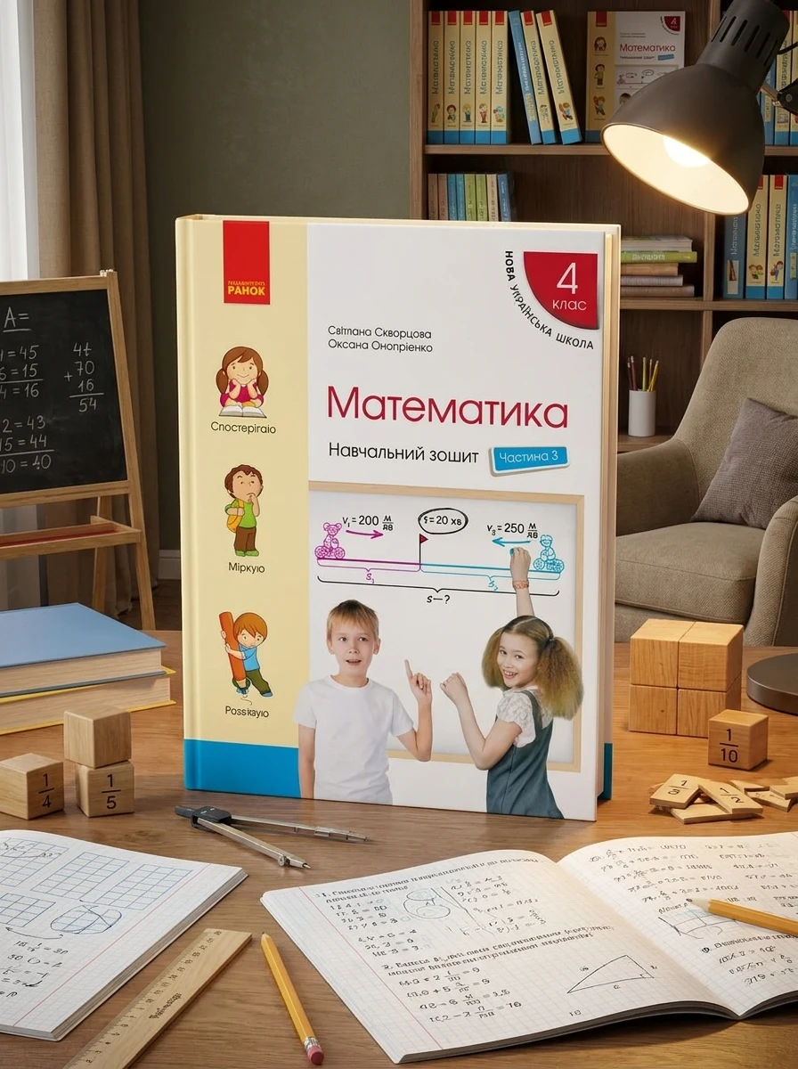 Математика 4 клас. Частина 3. Навчальний зошит до підр. Скворцова С.О. Онопрієнко О.В. — Дитяча література