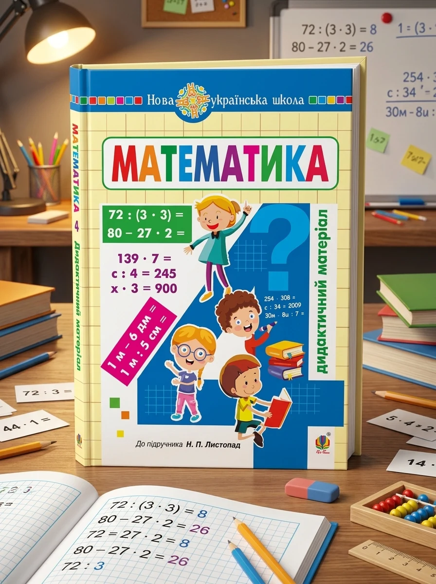 Математика. 4 клас. Дидактичний матеріал (до Листопад Н.П.) — Дитяча література