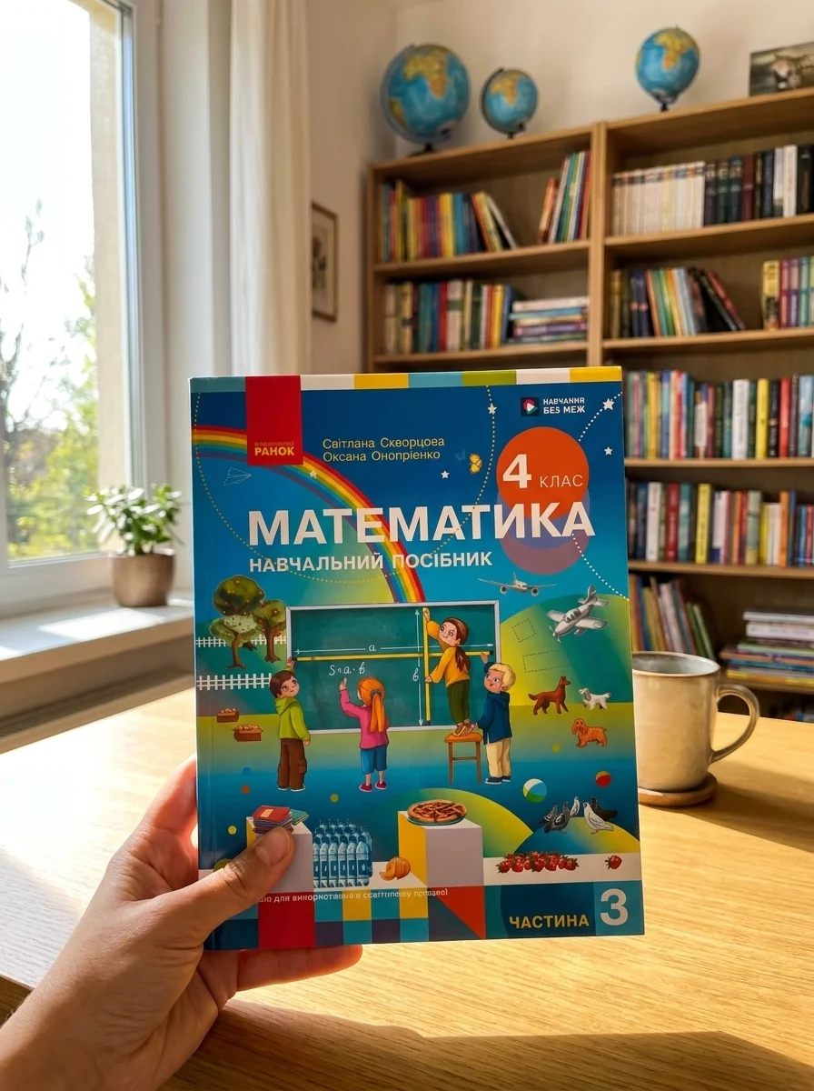 Математика. 4 клас. Навчальний посібник у 3-х частинах. Частина 3 — Оксана Онопрієнко, обкладинка