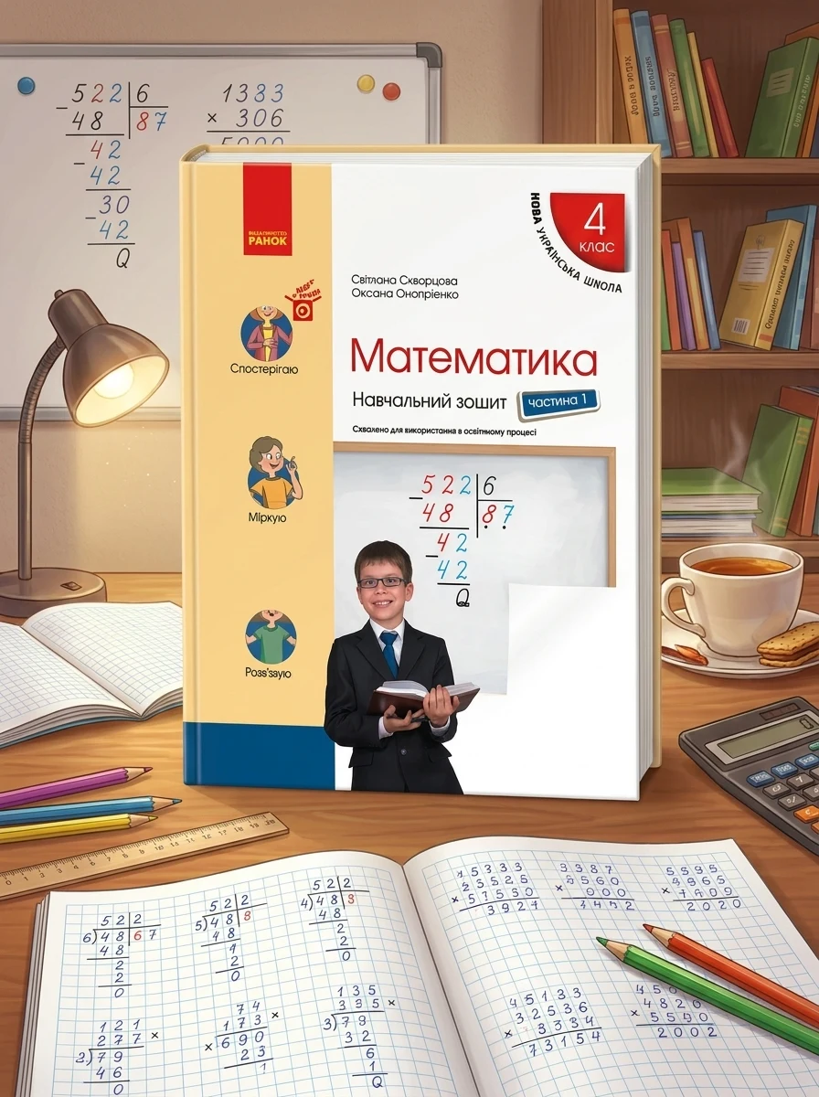 Математика 4 клас. Навчальний зошит. Частина 1 — Дитяча література