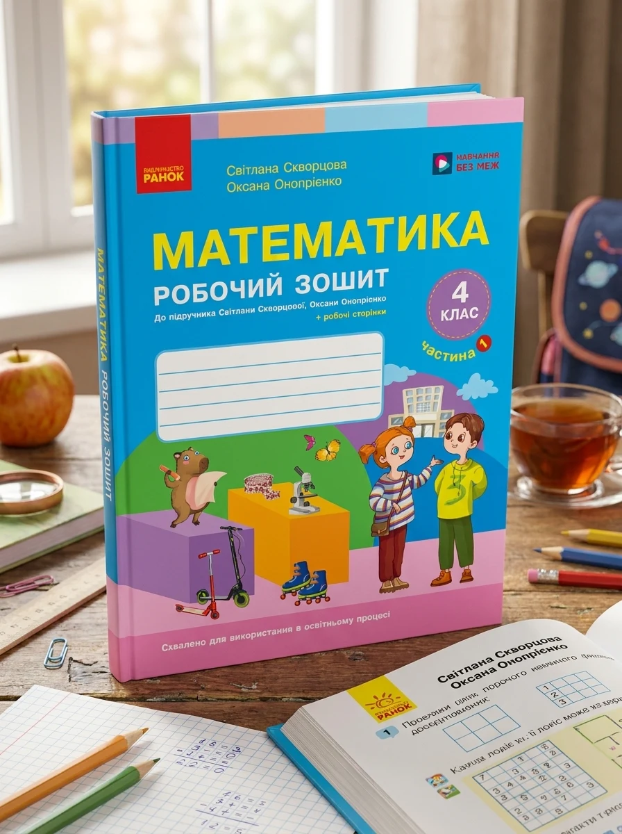 Математика. 4 клас. Робочий зошит. Частина 1. До підручника Скворцова С.О., Онопрієнко О.В. — Дитяча література